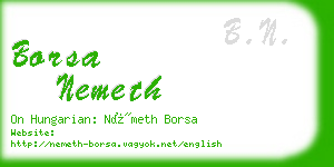 borsa nemeth business card